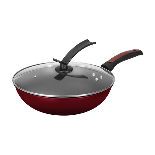 Cross-border household non-stick pan with Emperor Xi brand, low oil consumption, no coating, diamond wok set, business gift set manufacturer batch