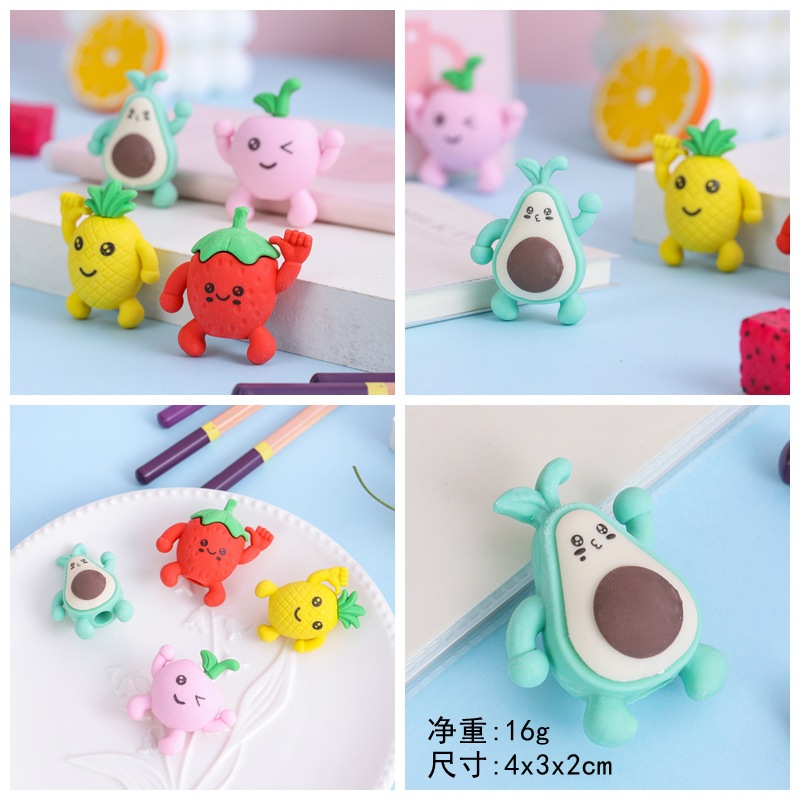 Borrador creativo modelado animal 3D tridimensional borrador extraíble lindo estudiante papelería suministros al por mayor