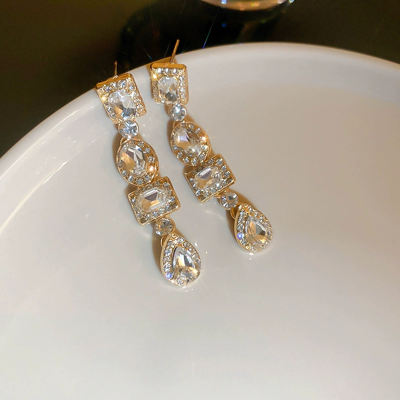 Серебряная игла, милые длинные свежие серьги с кисточками