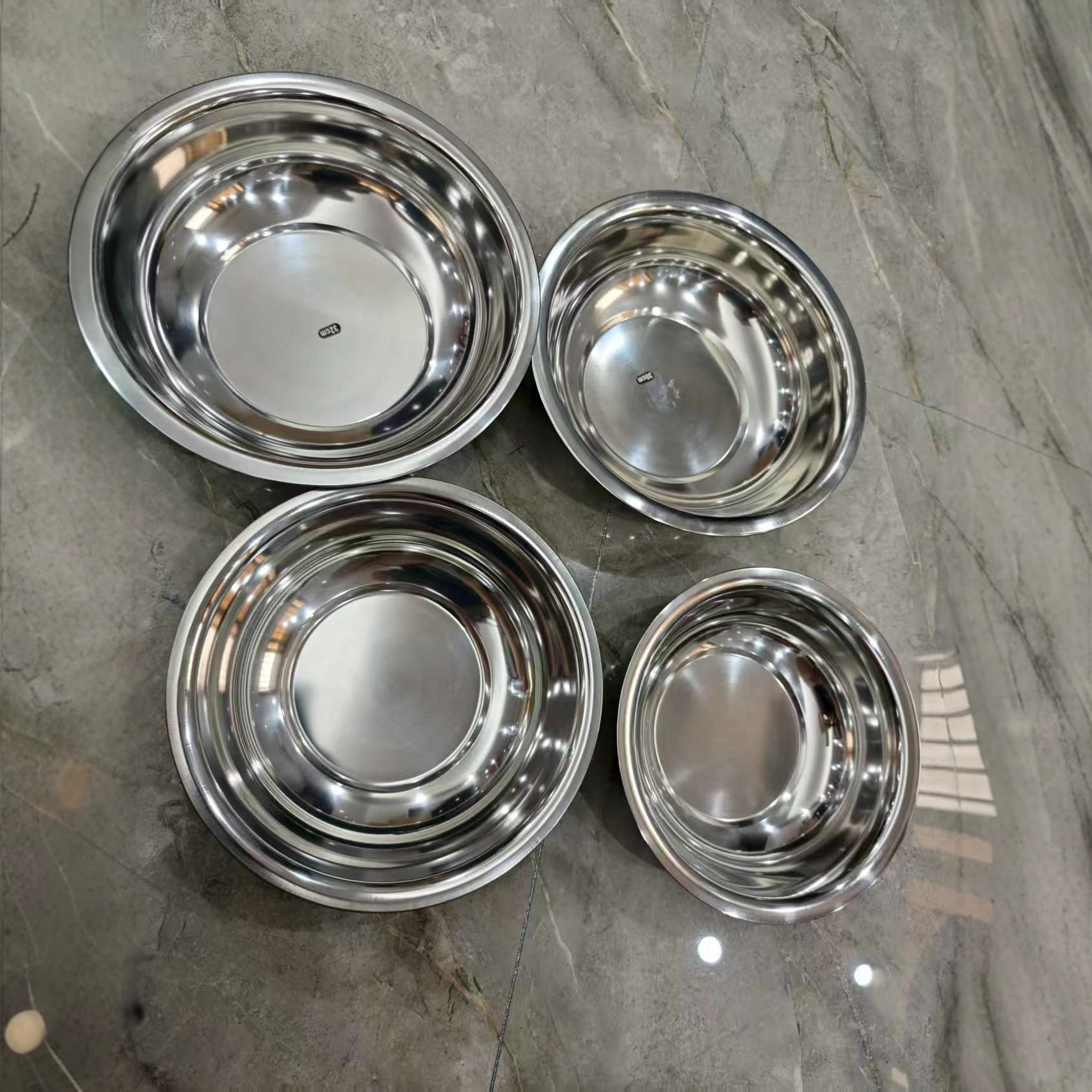 410不锈钢盆家用厨房打蛋和面盆洗菜烘焙多用盆零食盆