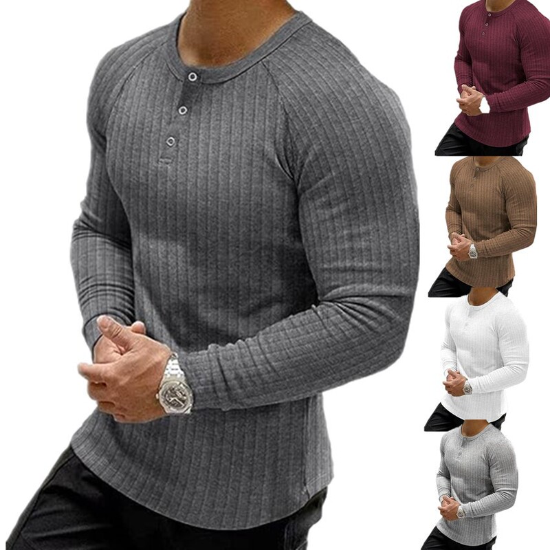 European and American Sports Slim Muscle Men's Short-sleeved T-shirt Foreign Trade Fitness Elastic Thread Tight Solid Color American Henry European and American Sports Slim Muscle Men's Short-sleeved T-shirt Foreign Trade Fitness Elastic Thread Tight Solid Color American Henry