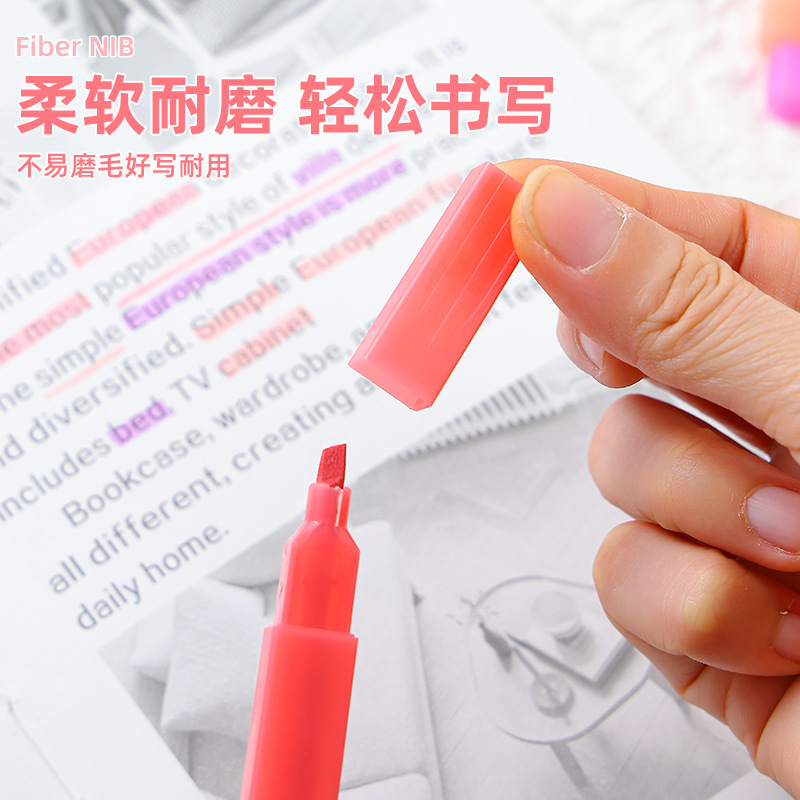 El nuevo resaltador de color estrella transfronterizo, lápiz de marcado clave de color de alto valor, bolígrafo fluorescente de color de protección de ojos de cuentas de mano para estudiantes