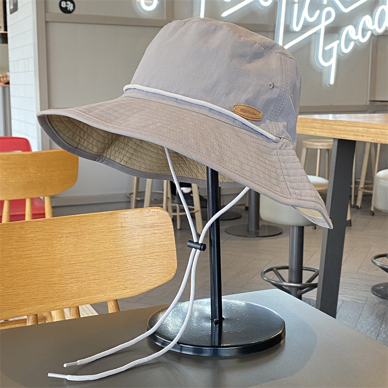 Sombrero de pescador simple de color sólido para mujeres primavera y verano viajes al aire libre ocio sombrero de vacaciones sombrero de sol hombre sombrero de montaña