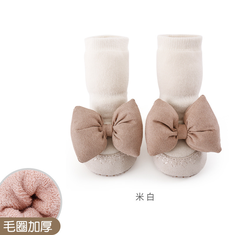 2023 invierno nuevo bebé niña Niño Zapatos calcetines engrosados cálido arco interior antideslizante bebé piso zapatos Calcetines