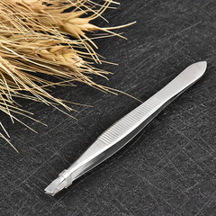 Stainless steel eyebrow clip, eyebrow trimming clip, angled flat eyebrow clip, hair plucking clip, eyebrow clip, eyelash clip