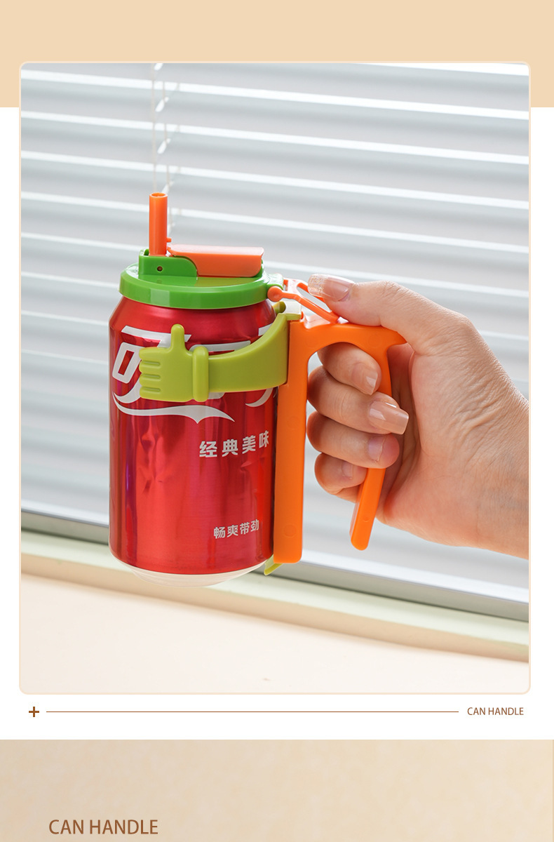 1 Satz Soda-Dosen-Deckelhalter, faltbar, leicht zu öffnender Dosen-Strohhalm-Deckel für Cola und Sprite, auslaufsicherer Becherdeckel für Party – Detail 5
