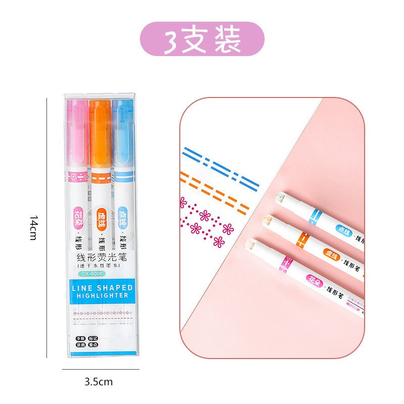 Flor/línea de puntos 3 Pack A