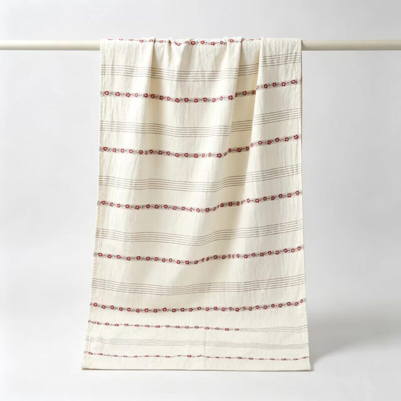 Hemp adult bath towel, vintage pastoral style, ins Korean-style hemp bath towel, French-style hemp bath towel 75*150