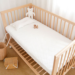 Baby Crib Bedding, Bean Velvet Fitted Bed Sheets, Kidsren's Kindergarten Bed Sheets, Fleece-Lined Splicing Bed, Support Free Shipping for One Piece