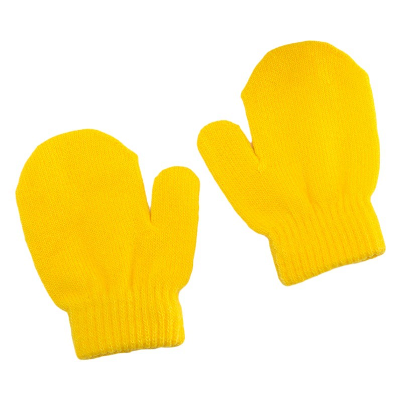 Оптовая Детские зимние теплые монохромные вязаные перчатки Детский сад Детские многоцветные перчатки с различными сумками