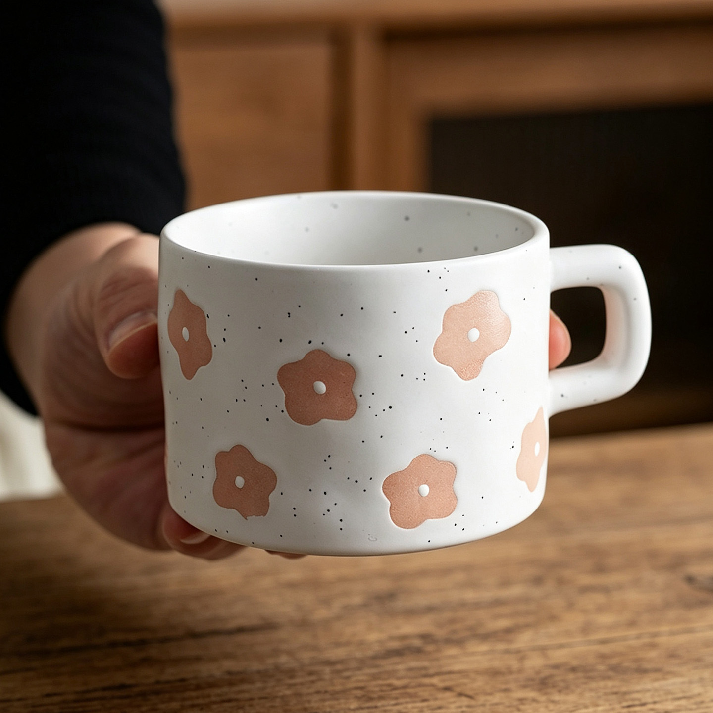 Taza de flores taza de café dulce o salado taza de cerámica taza de marca de oficina casa taza de agua taza de pareja taza de menú