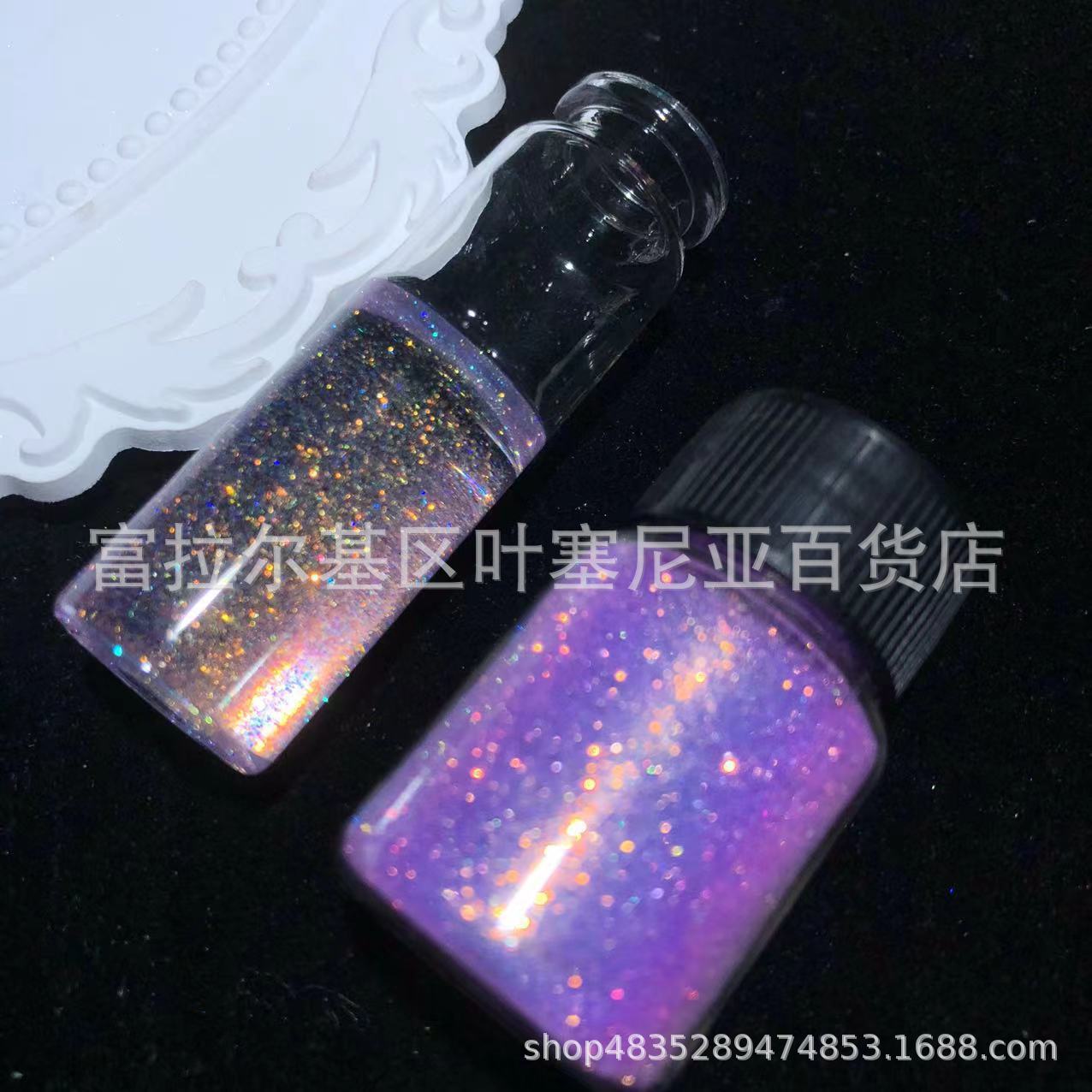 0,1mm polvo de diamante de oro galaxia magia oro diamante polvo epoxi pintura de fuego cera suspensión colorido brillo al por mayor 9 colores traje