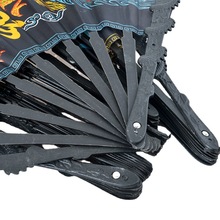 厂家批发 10寸大号龙杆塑料布扇 龙凤扇 舞蹈扇古风扇龙图案扇子