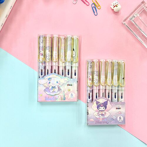Sanrio Gel Pen Reversible Ink Cartridge Student Posture Writing Gel Pen Calligraphy Ink Cartridge Gel Pen Set High Fashion