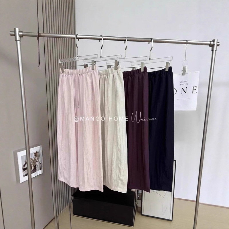 Tencel Linen Pants Women 2025 New Summer High-Waisted Drapey Casual Loose Wide-Leg Pants Versatile Sports Long Pants