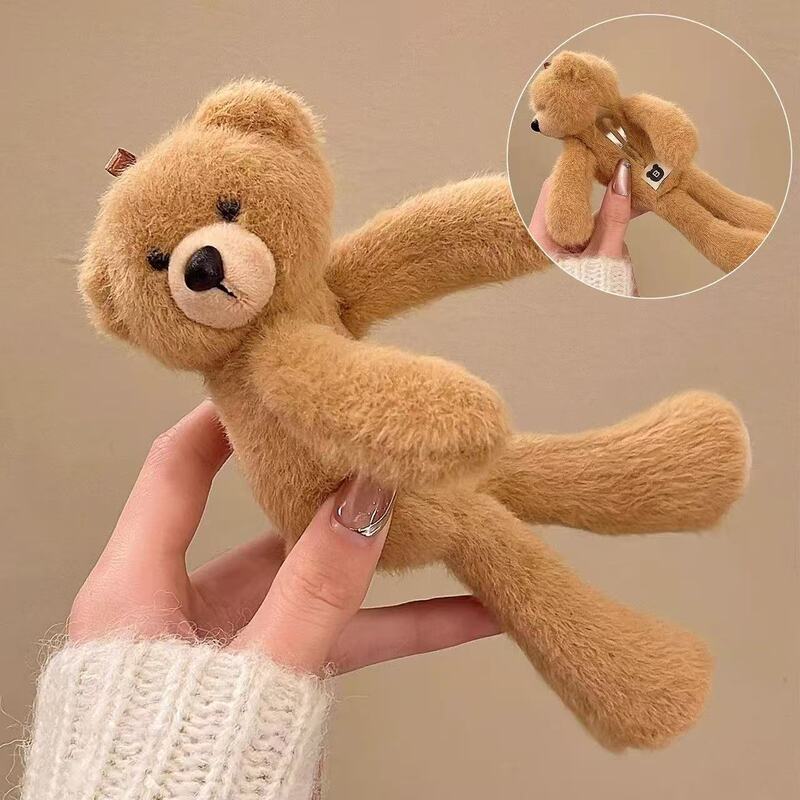 Cute Bear Hairpin Side Bb Clip for Women, Delicate Bun Hair Clip, High Crown Headpiece, Doll-Style Hair Accessory Cute Bear Hairpin Side Bb Clip for Women, Delicate Bun Hair Clip, High Crown Headpiece, Doll-Style Hair Accessory