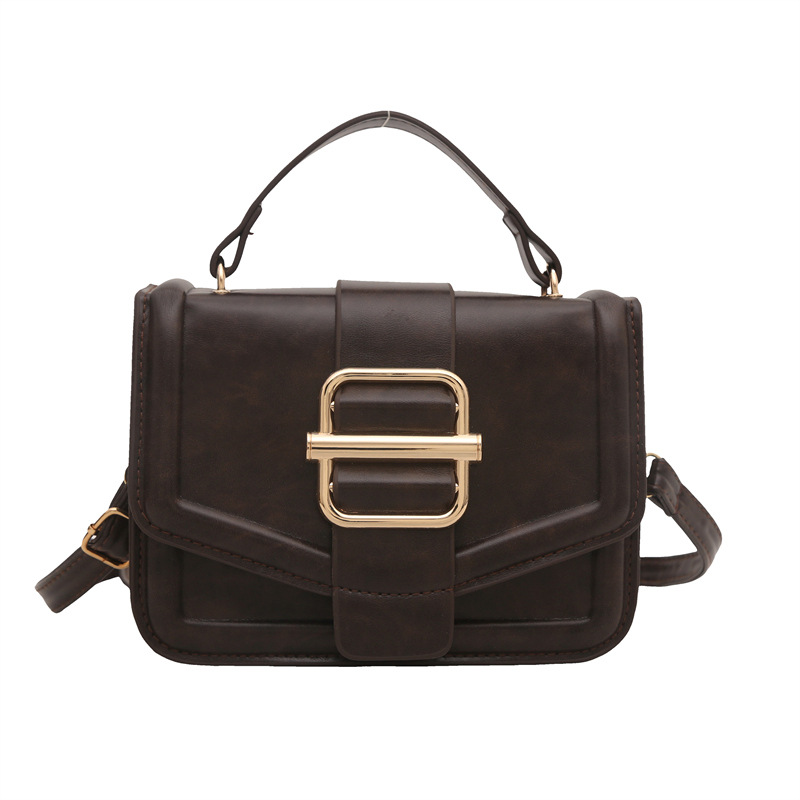 Niche Zhong bolso de textura coreano simple estilo de moda nuevo 2025 cinturón hebilla bolso de hombro de textura bolso pequeño