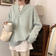 秋冬软糯毛衣女宽松外穿慵懒风上衣女设计感小众中长款内搭打底衫