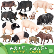 仿真实心小猪崽家畜母猪野猪模型玩具动物公仔偶摆件儿童认知礼物