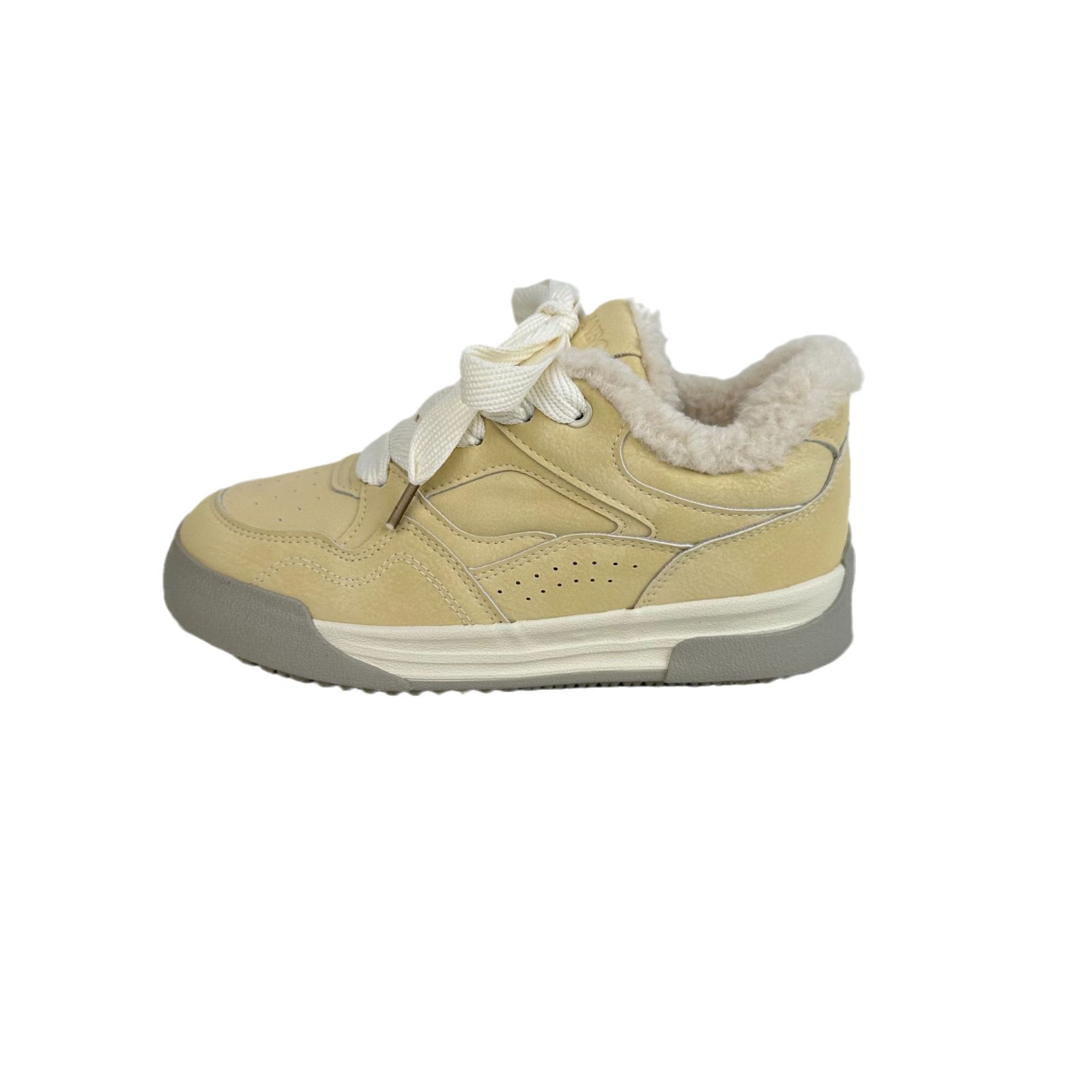 Yuanbo 2025 invierno nuevos zapatos de algodón de corte bajo de las mujeres zapatos de tabla abrigados para estudiantes más zapatos de lona de terciopelo