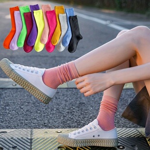 Q 64741 Colorful Striped Socks ��ɫ�l�y�m
