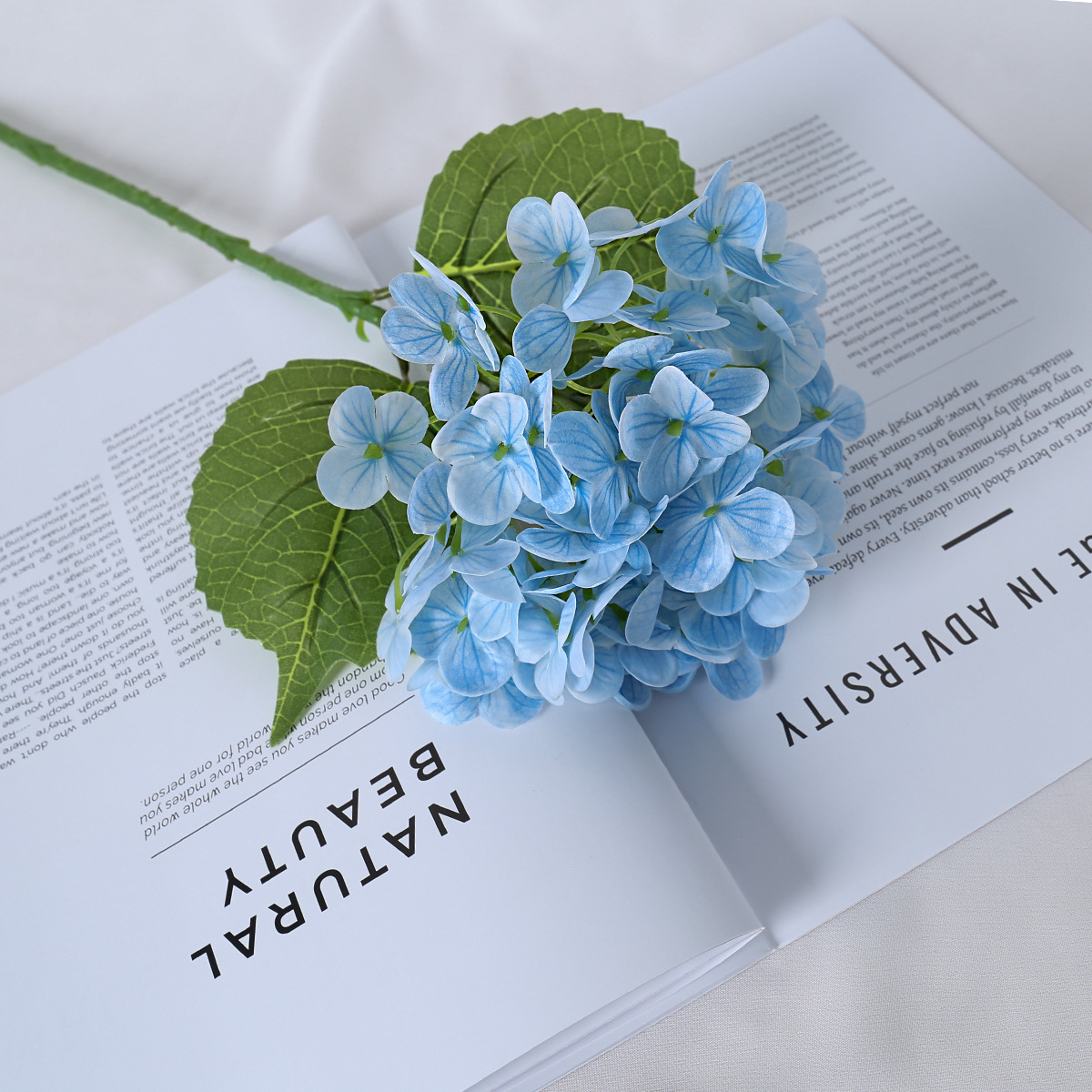 Humectante 3D gran hortenida imitación de flores 72 piezas decoración floral hotel diseño de boda de película de flores falsas hortenida