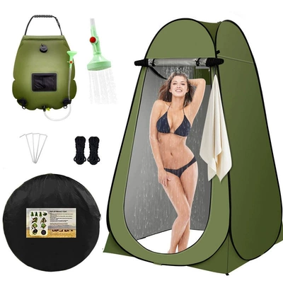 Kempinq və səyahət Car Toilet for Camping - single-14m-window-green-tent-green-bath-bag-combination