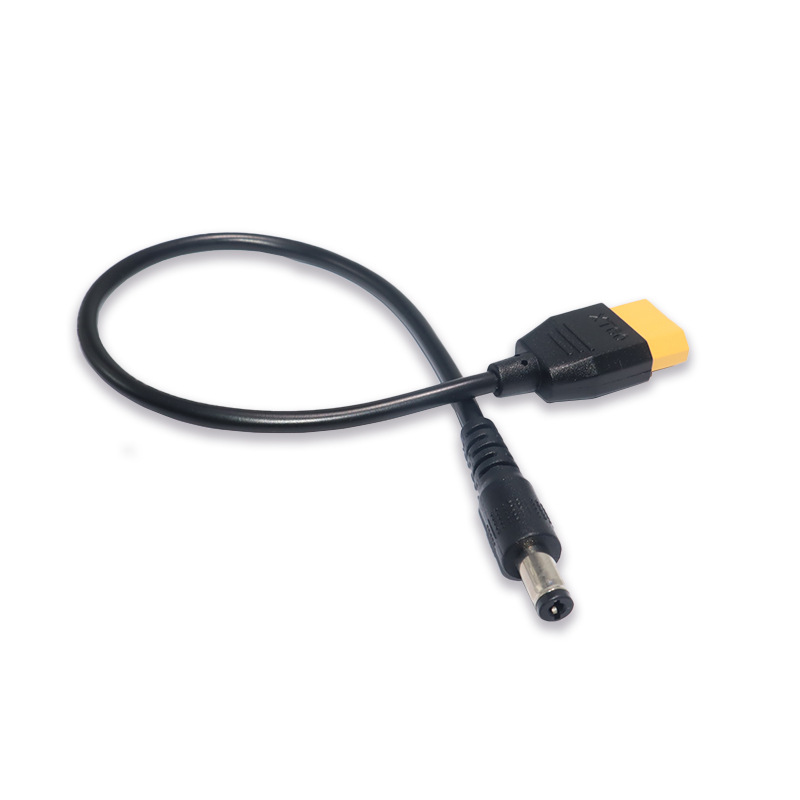 XT60公头转DC5521 5525公头20AWG5A电流无人机等设备充电线
