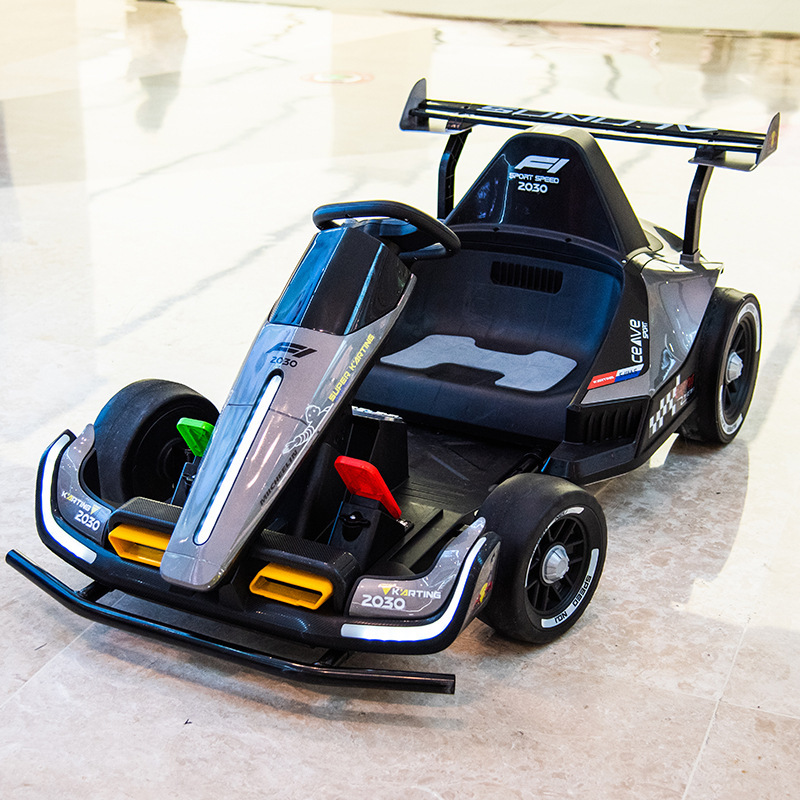 Niños eléctrico Kart drift coche control remoto pista coche eléctrico ATV diez años de edad, niño práctico coche eléctrico