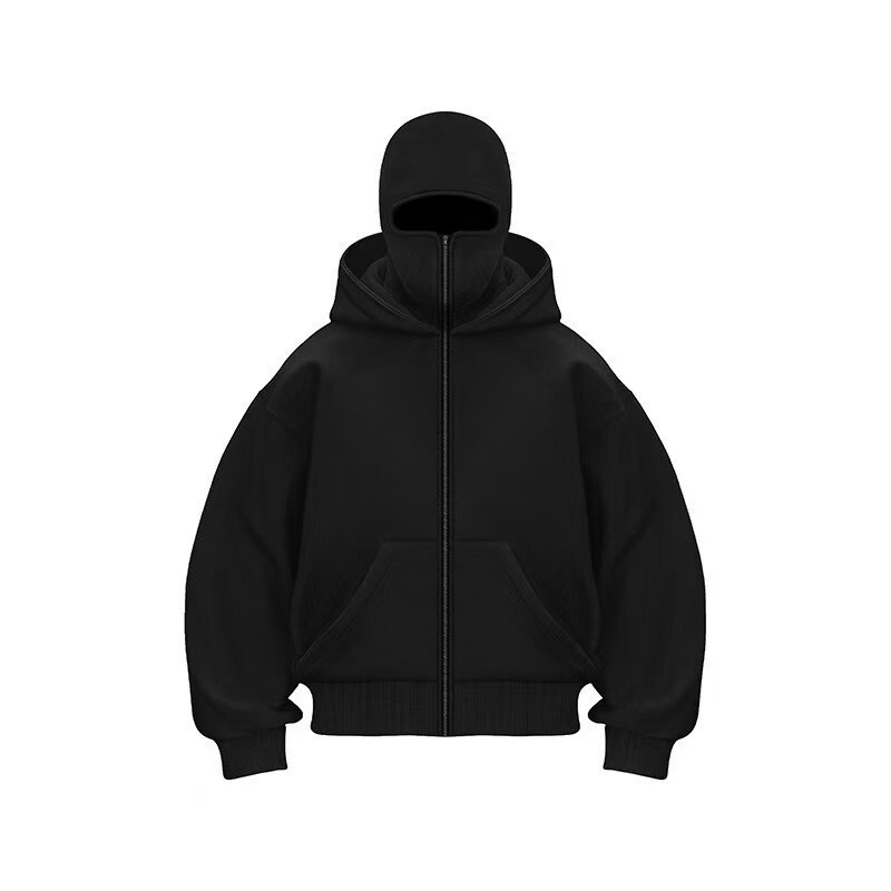 Cross-Border Spring and Autumn New Unique Design Double-Layer Hooded Zipper Sweatshirt Jacket Loose Street Style for Men and Women Couples Cross-Border Spring and Autumn New Unique Design Double-Layer Hooded Zipper Sweatshirt Jacket Loose Street Style for Men and Women Couples