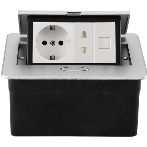 Embedded hidden European standard desktop socket export cross-border pop-up British standard EU German standard desk power socket
