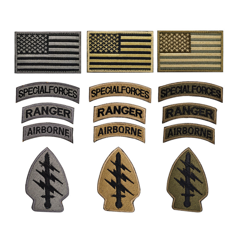 American Lightning Embroidery Magic Patch Military Fan Armband Cloth Patch Morale Patch Backpack Decoration Patch