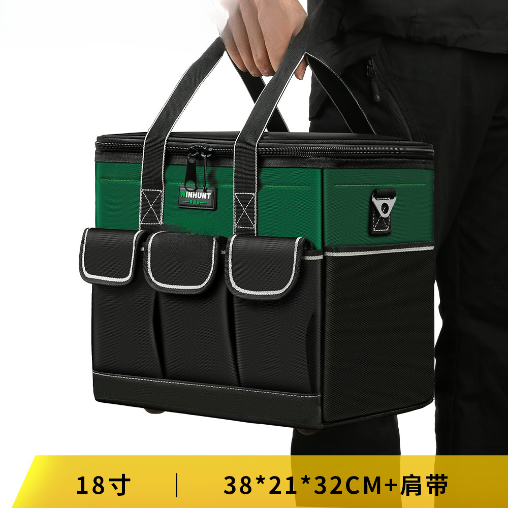 Kit de herramientas fuerte y duradero Kit de herramientas de lona gruesa caja de herramientas resistente al desgaste caja de herramientas de hardware caja de almacenamiento