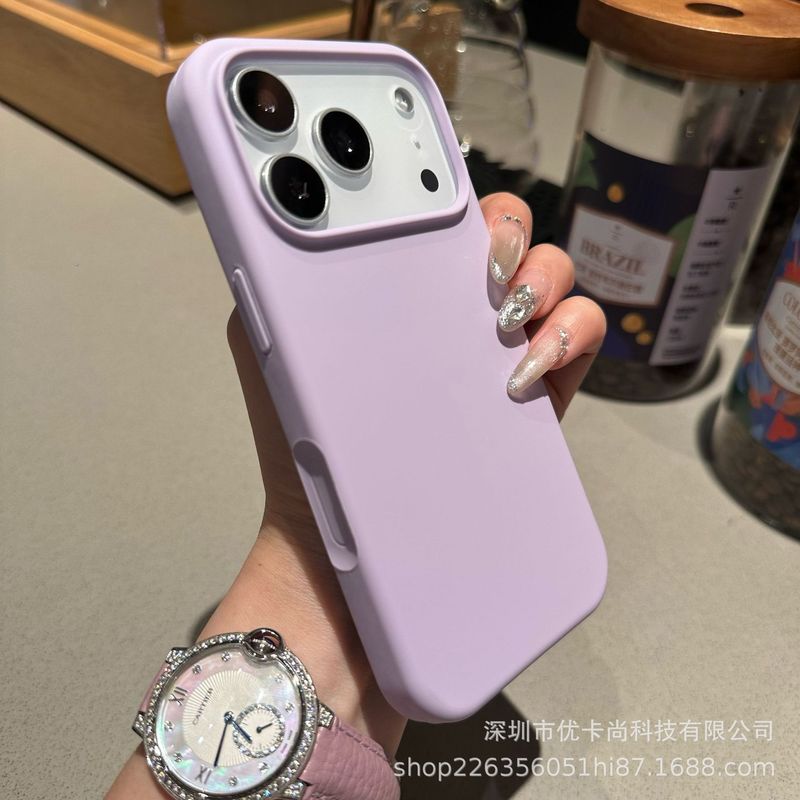 适用iPhone17Promax固态硅胶磁吸手机壳苹果16亲肤手感全包保护套|undefined