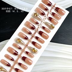 2024實拍穿戴甲超長美甲貴氣富貴ins甜美30片美甲甲片