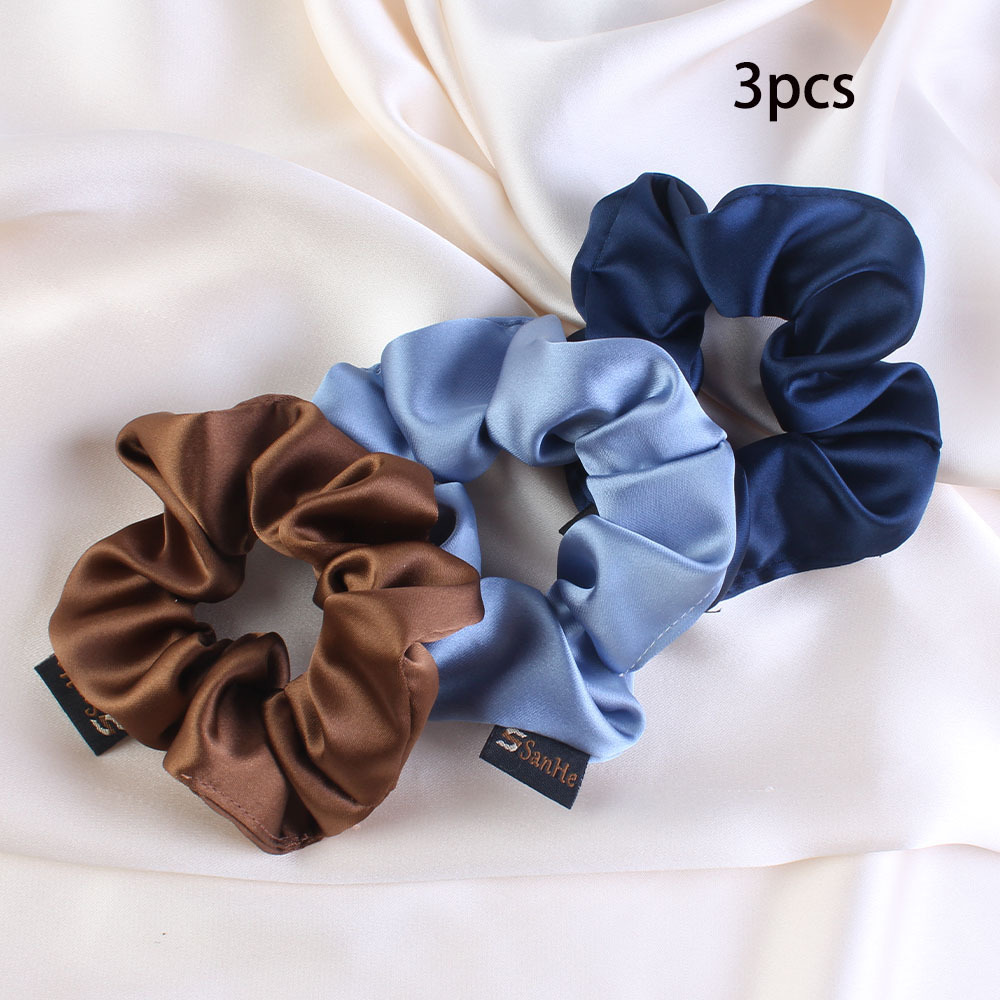 10g Weight Hair Tie Hair Accessories Type 1 Piece Quantity Casual, Daily Occasion satin Material Solid Color Pattern Women's Gender Simple Style Style Simple Style Women's Solid Color Satin Hair Tie 9
