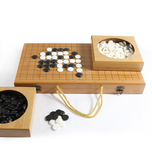 Factory direct sales of new Go solid wood chess surface solid wood chess box new Yunzi chess pieces portable chess box