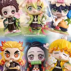 鬼滅の刃盲箱潮游手手手游生花シリーズかわいい弥豆炭治郎デスクトップ自動車振り子