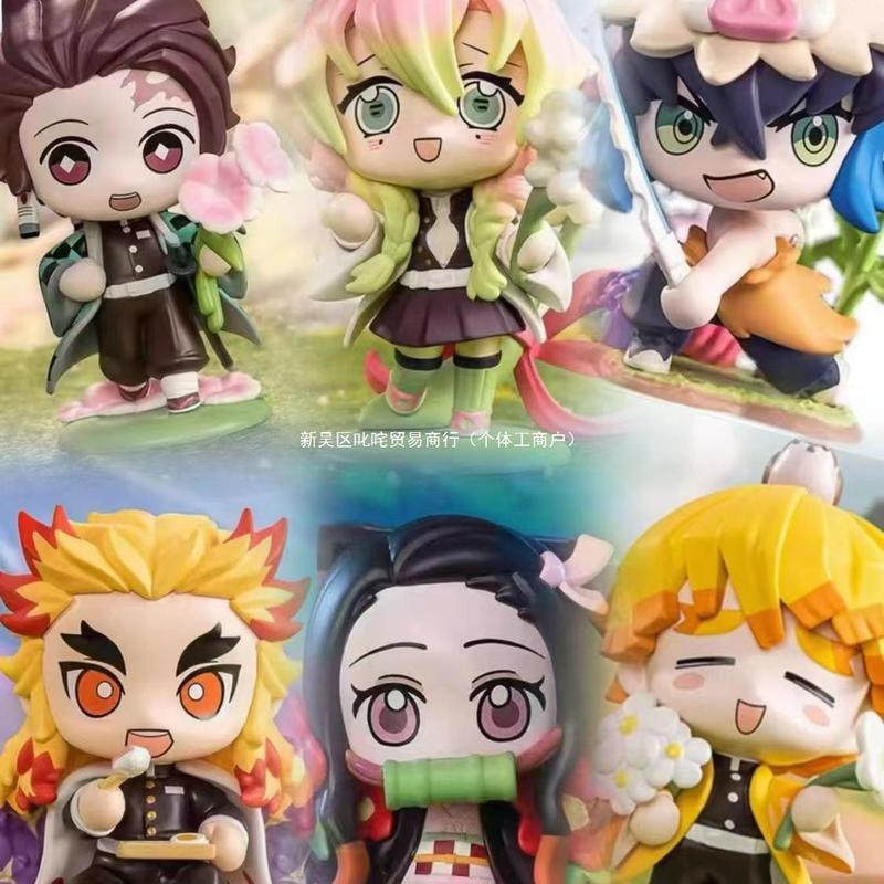 鬼滅の刃盲箱潮游手手手游生花シリーズかわいい弥豆炭治郎デスクトップ自動車振り子|undefined