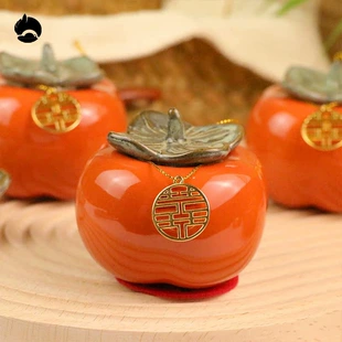 Set, box, Birthday gift, Chinese style, persimmon