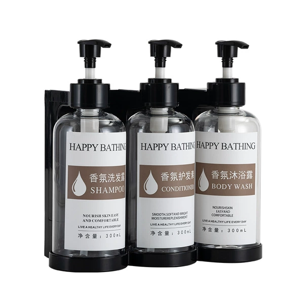 B-style three-head (shampoo/conditioner/body gel) free/punching two-purpose