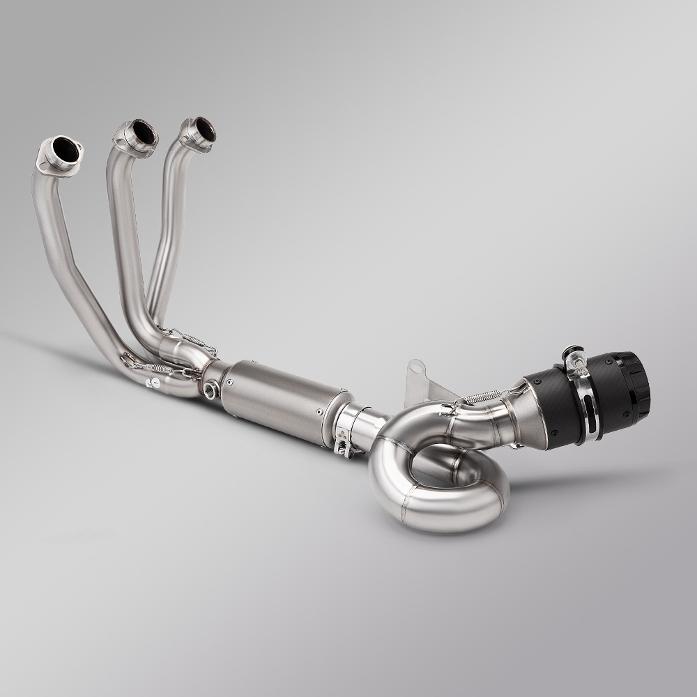Motorcycle Exhaust Pipe Chunfeng 675Sr Bottom Exhaust Swing Front and Rear Muffler Set Non-Destructive Installation