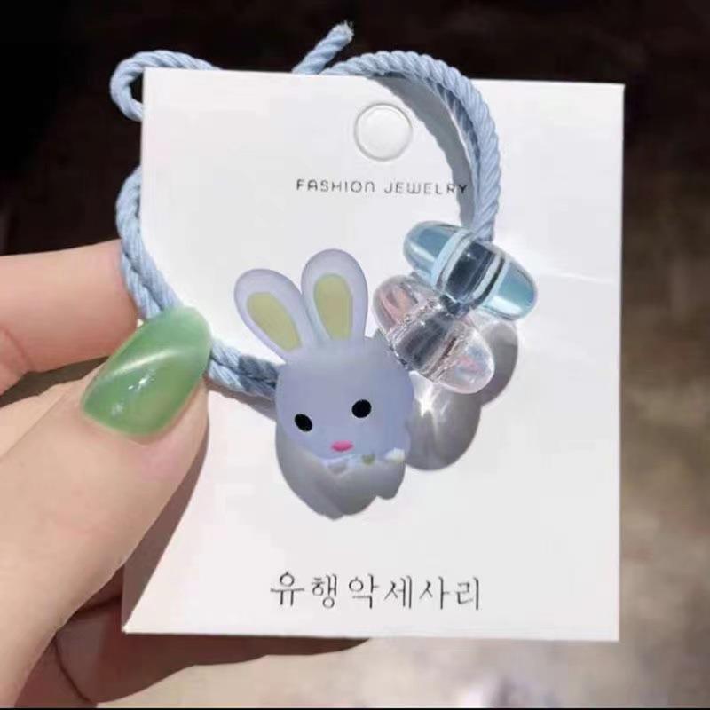 Elástico joyas de cabello de moda con frijoles frescos M anillo de cereza cuerda de cabello al por mayor de la banda de goma cabeza de 100 bolas de cabello rojo una variedad de alta elástica