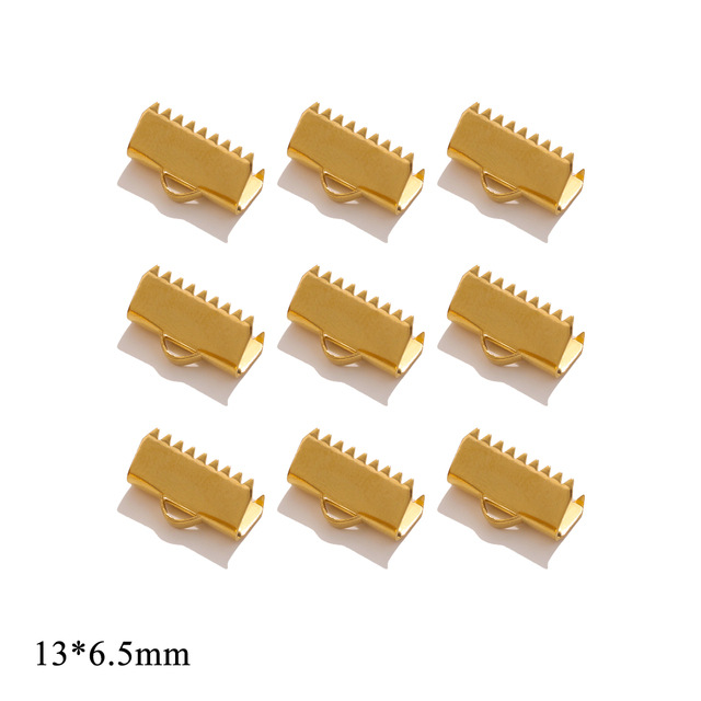 Acero inoxidable rizado grano hebilla punta hebilla acero titanio DIY joyería pulsera clip collar pulsera conector accesorios al por mayor