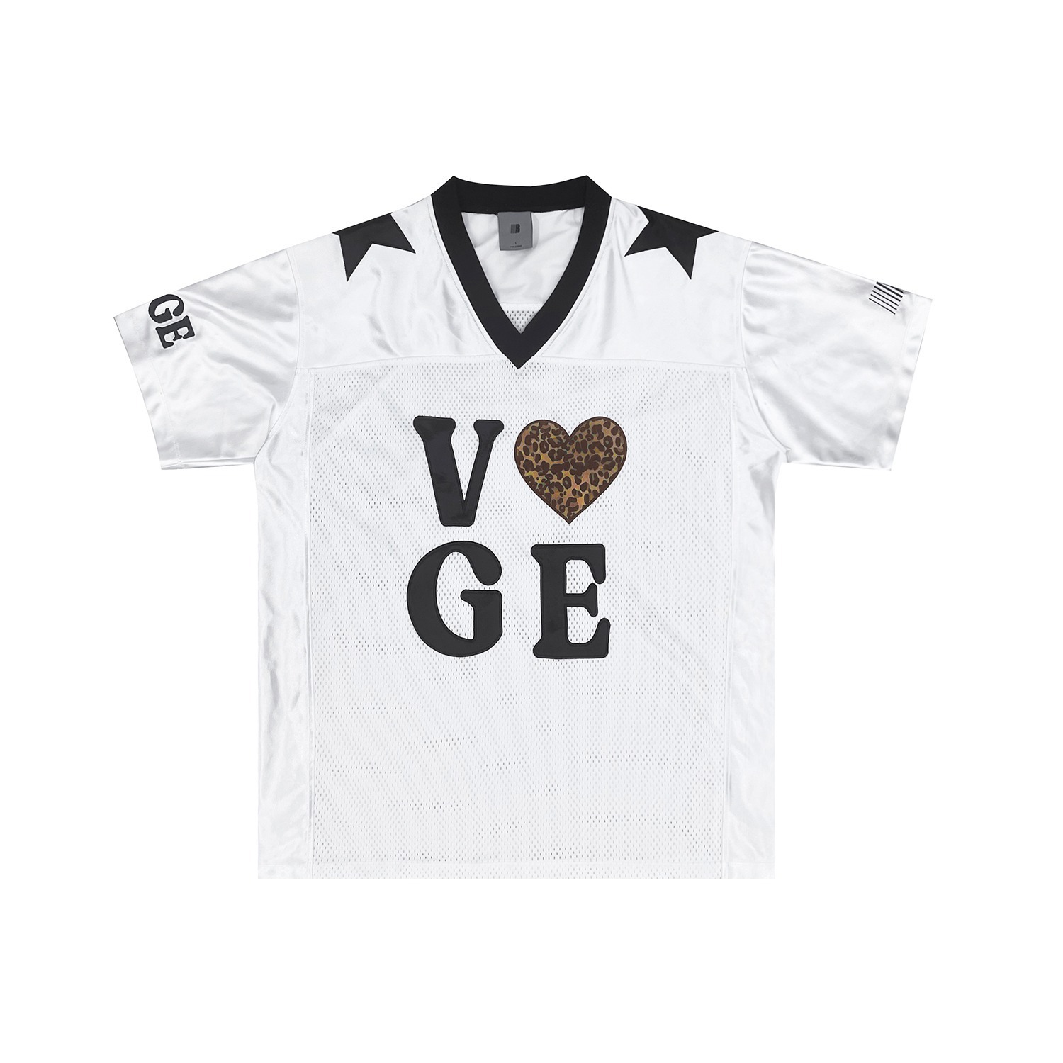 American-style Sports T-shirt For Men And Women, Summer Leopard Print Heart Jersey, Short-sleeved, Loose, Casual,_viptrois.com