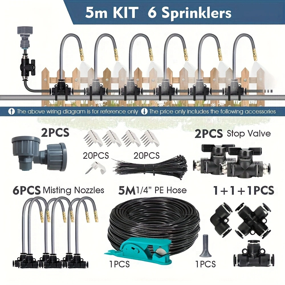 Atomizing Universal Irrigation Cooling Humidification For Watering Flowers, Greenhouse Sprinkler, Adjustable Spray_voghion.com