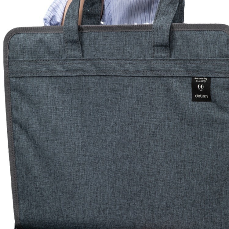 Deli/Deli 72560 tela bolsa de órgano portátil 13 rejilla A4 carpeta estudiante prueba bolsa de almacenamiento de papel de oficina de texto