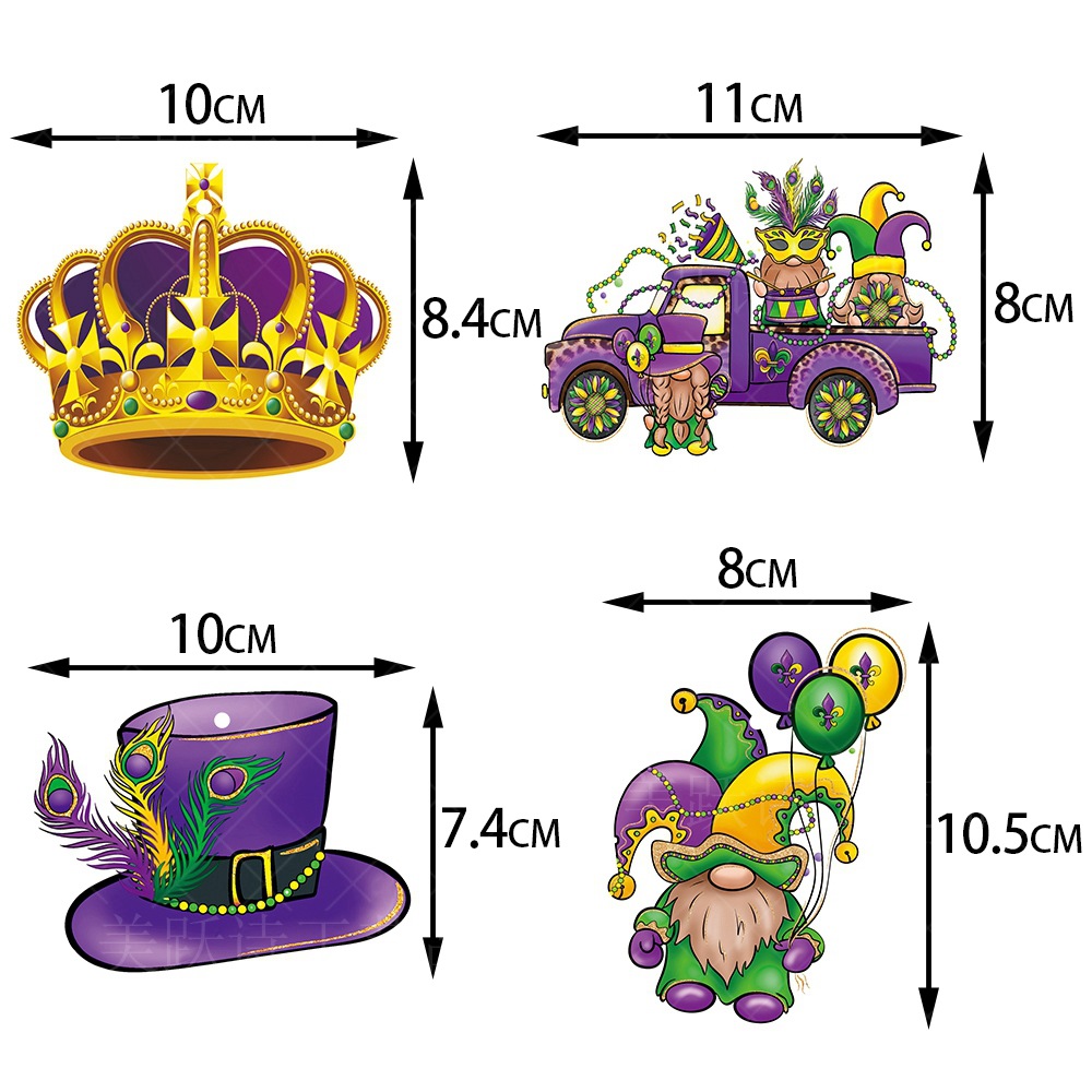 2024 carnaval decoración etiqueta MARDI GRAS colgante brasileño bola máscara atmósfera decoración suministros