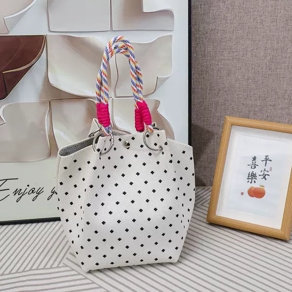 Knitted Handbag, Bucket Bag, Tote Bag, Southeast Asia, Korea, Casual Versatile Shoulder Bag, Woven Portable Handbag