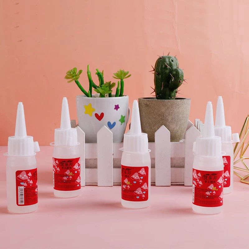 10瓶酒精胶透明液体胶儿童手工材料diy专用胶挤压式手工胶水30ml|undefined